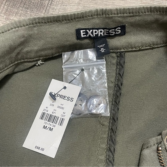 Express Army Green Utility Jacket Women’s Size Medium NWT - Picture 10 of 11